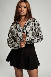 Pleated Mini Skirt - Black